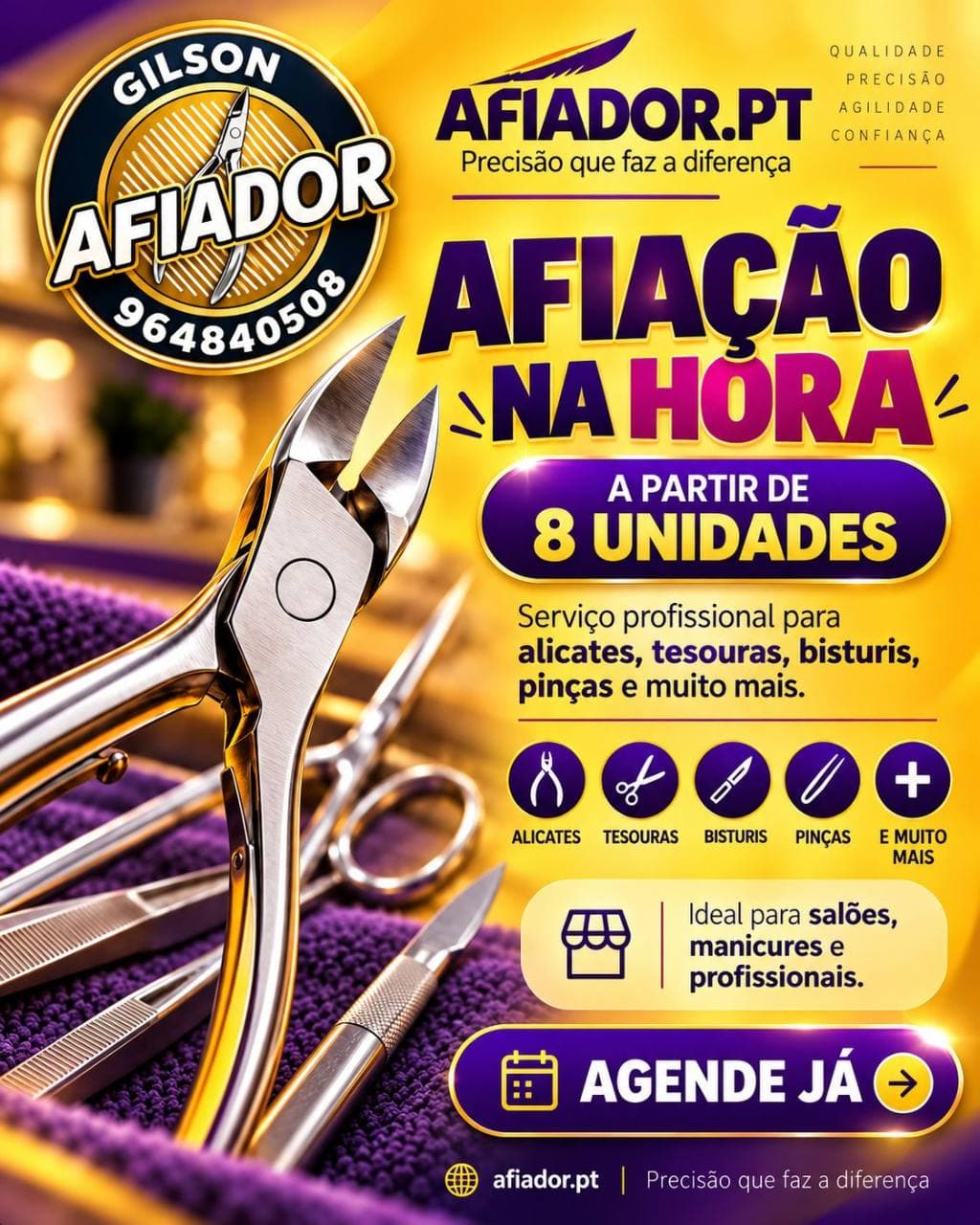 Afiação profissional — Afiador.pt e Gilson Afiador