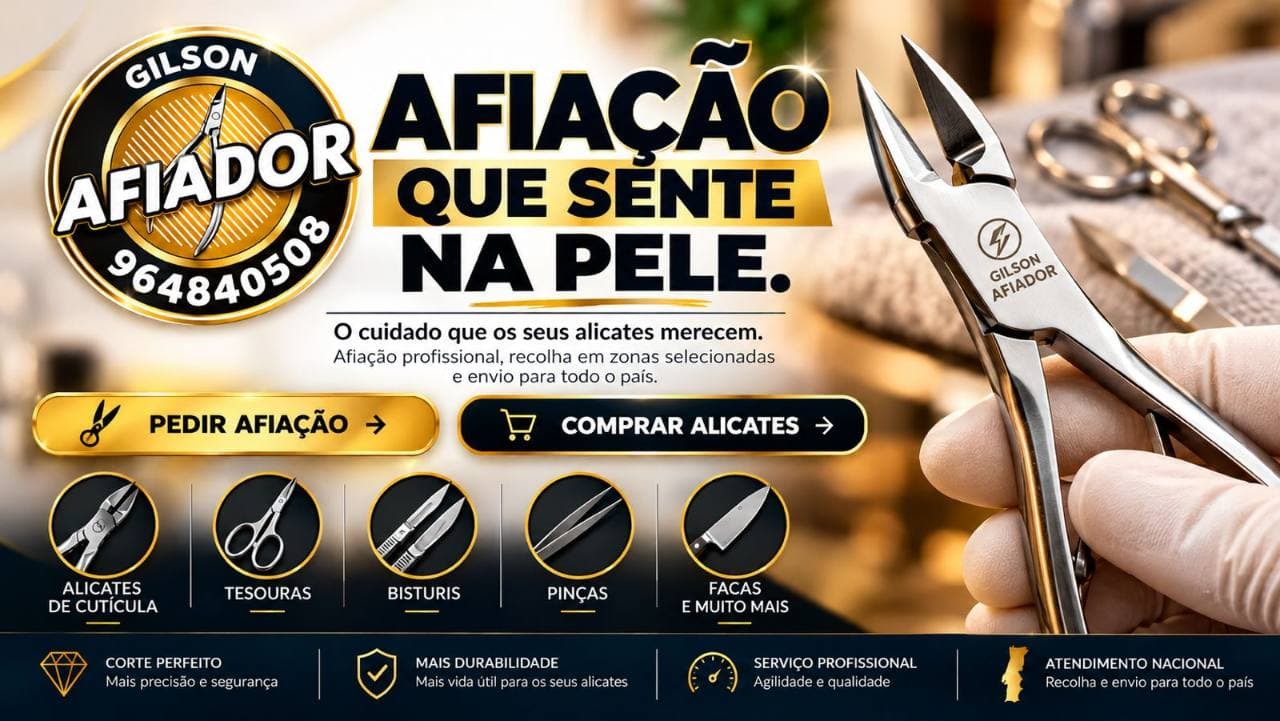 Afiação profissional — Afiador.pt e Gilson Afiador